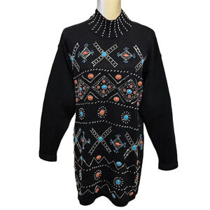 Victoria Jones Vintage Tunic Mock Neck Sweater Women S